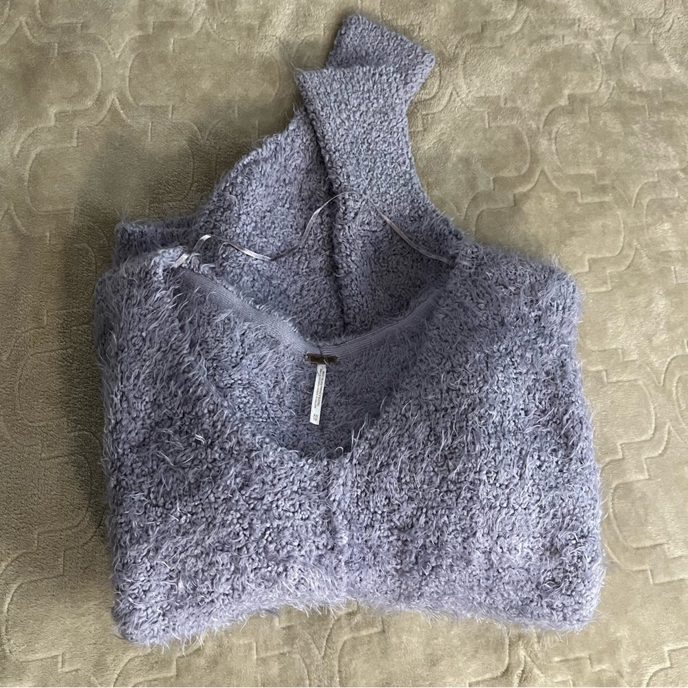 NWT Free People Falling Star Fuzzy Oversized Sweater Size XS